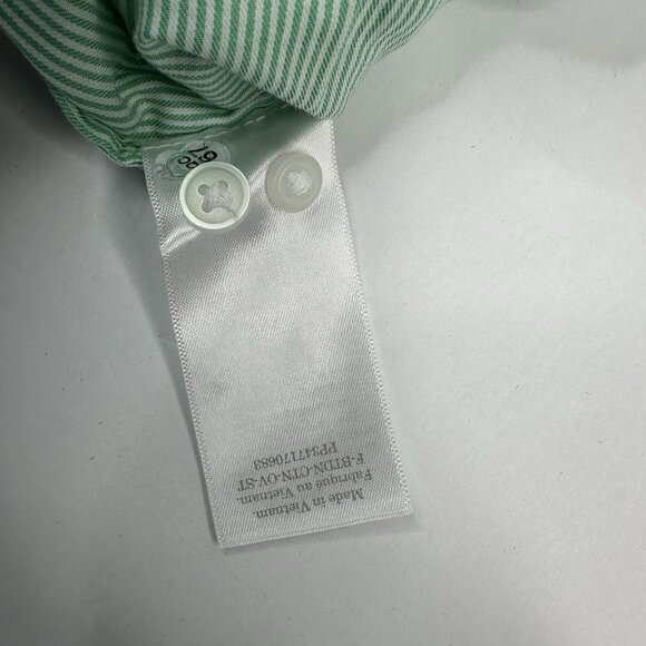 Everlane Women’s NWT Green Striped The Silky Cotton‎ Relaxed Career Shirt 0/C38 - Picture 10 of 14